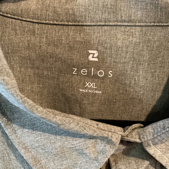 Zelos Short Sleeve Hybrid Shirt - XXL - Green Fade Heather - Picture 2 of 6